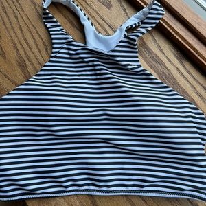 Striped cropped tankini size small never worn